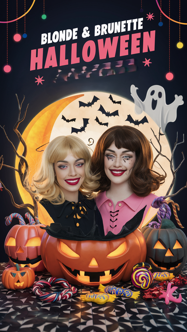 Blonde and Brunette Halloween Costumes