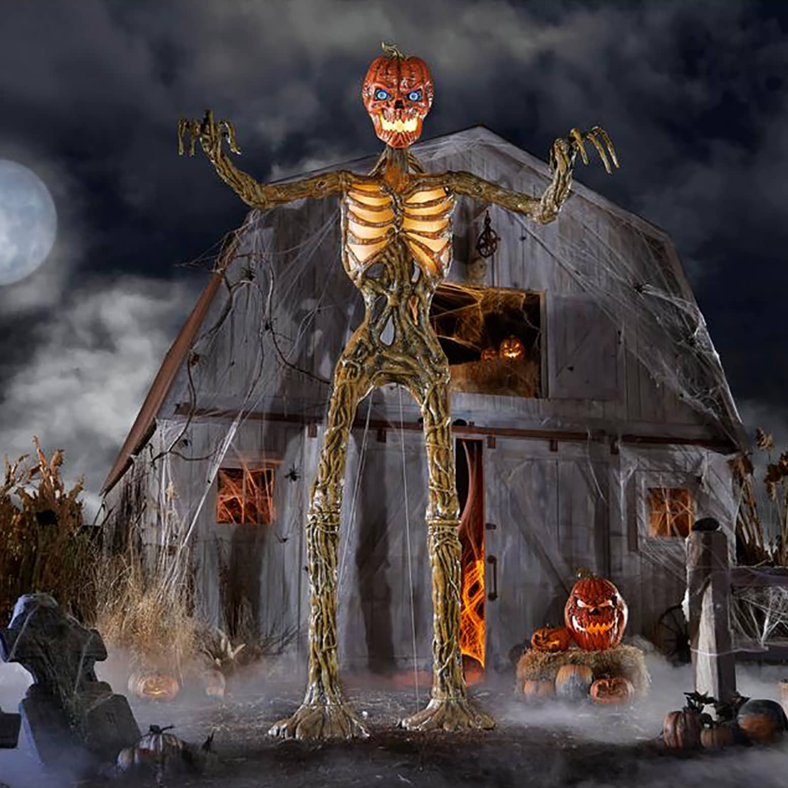 12 Ft Halloween Animatronics Luxury Brand New 12ft Giant Inferno Animated Pumpkin Skeleton Scary Ghoul