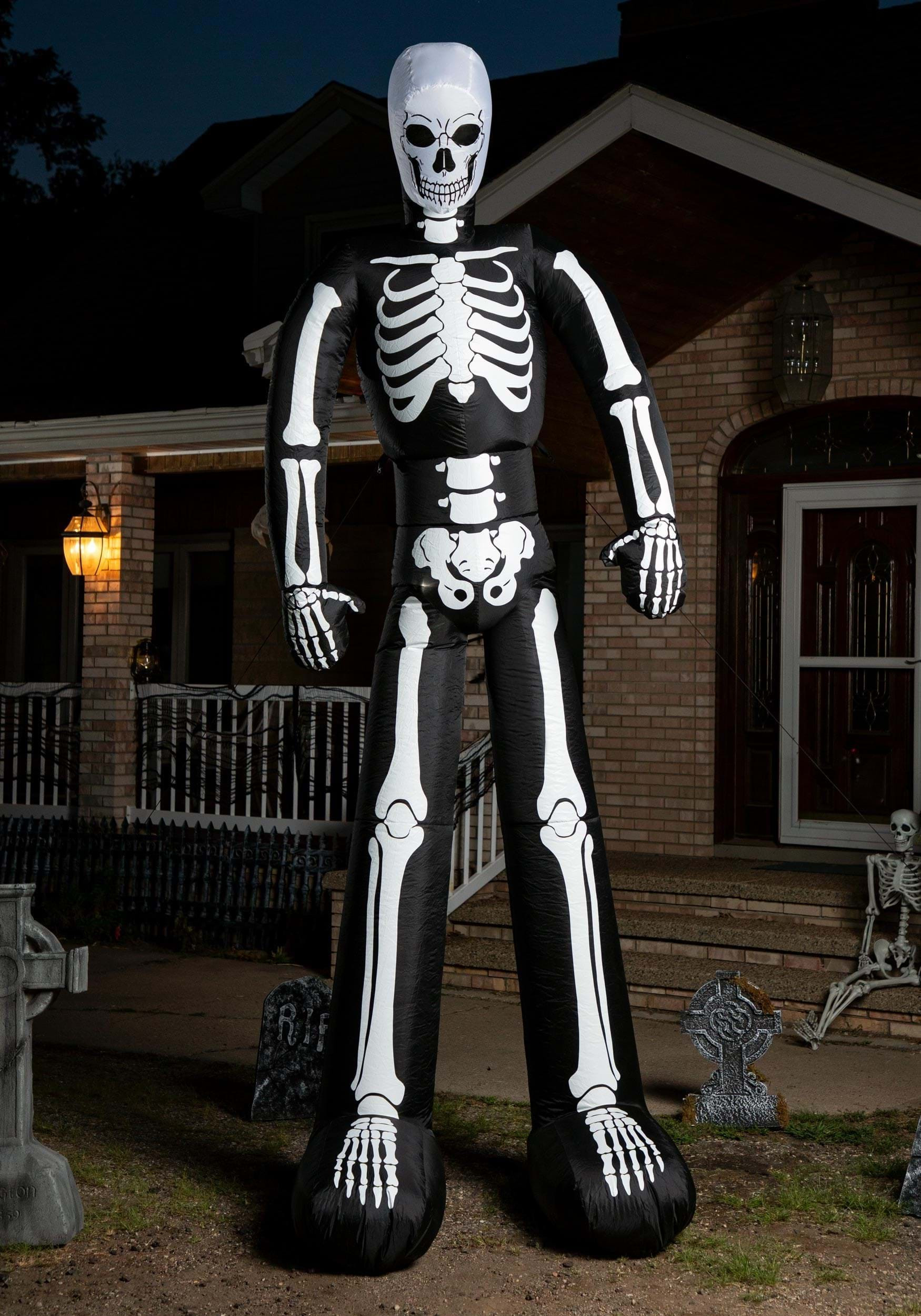 12 Ft Halloween Inflatable Beautiful 12 Foot Skeleton Inflatable Decoration