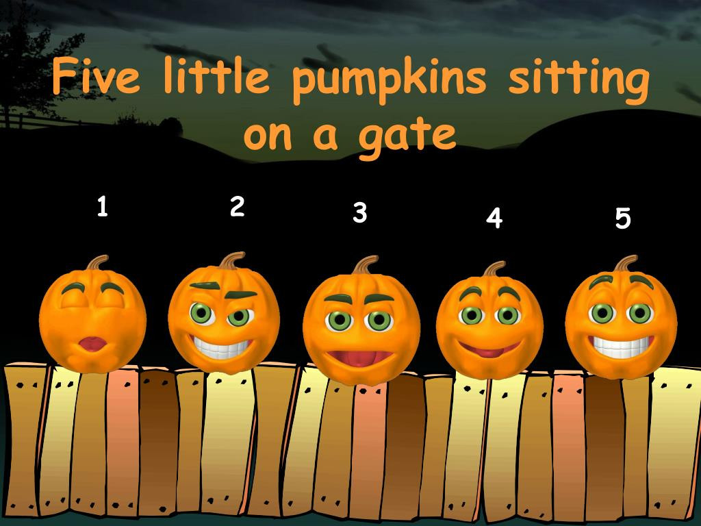 5 Pumpkins On A Gate Lovely Five Little Pumpkins Sitting A Gate Printable