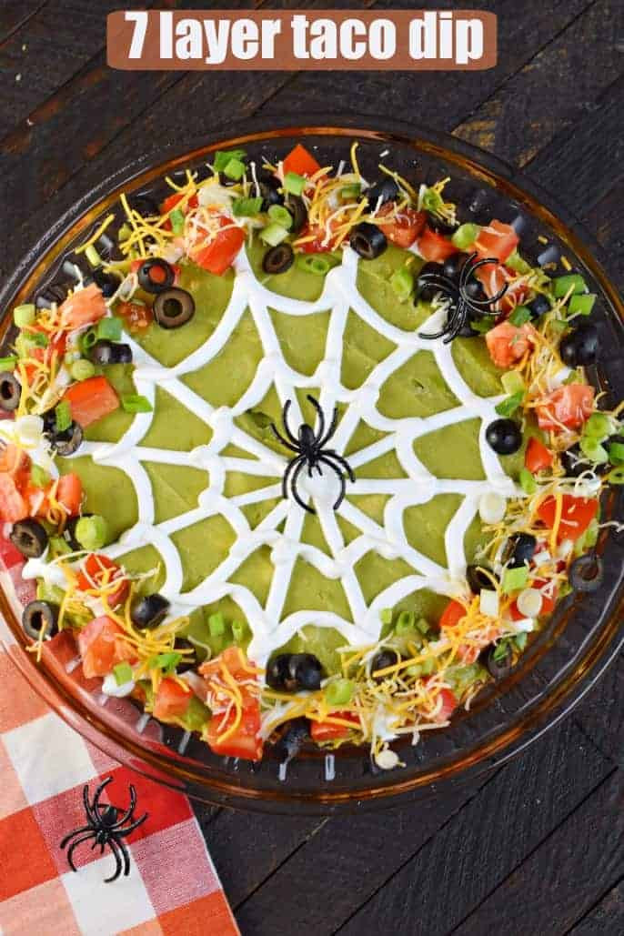 7 Layer Dip Halloween Fresh Halloween 7 Layer Taco Dip Recipe Shugary Sweets