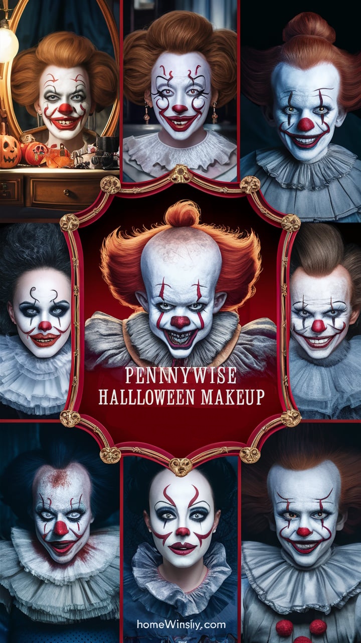 Pennywise Halloween Makeup