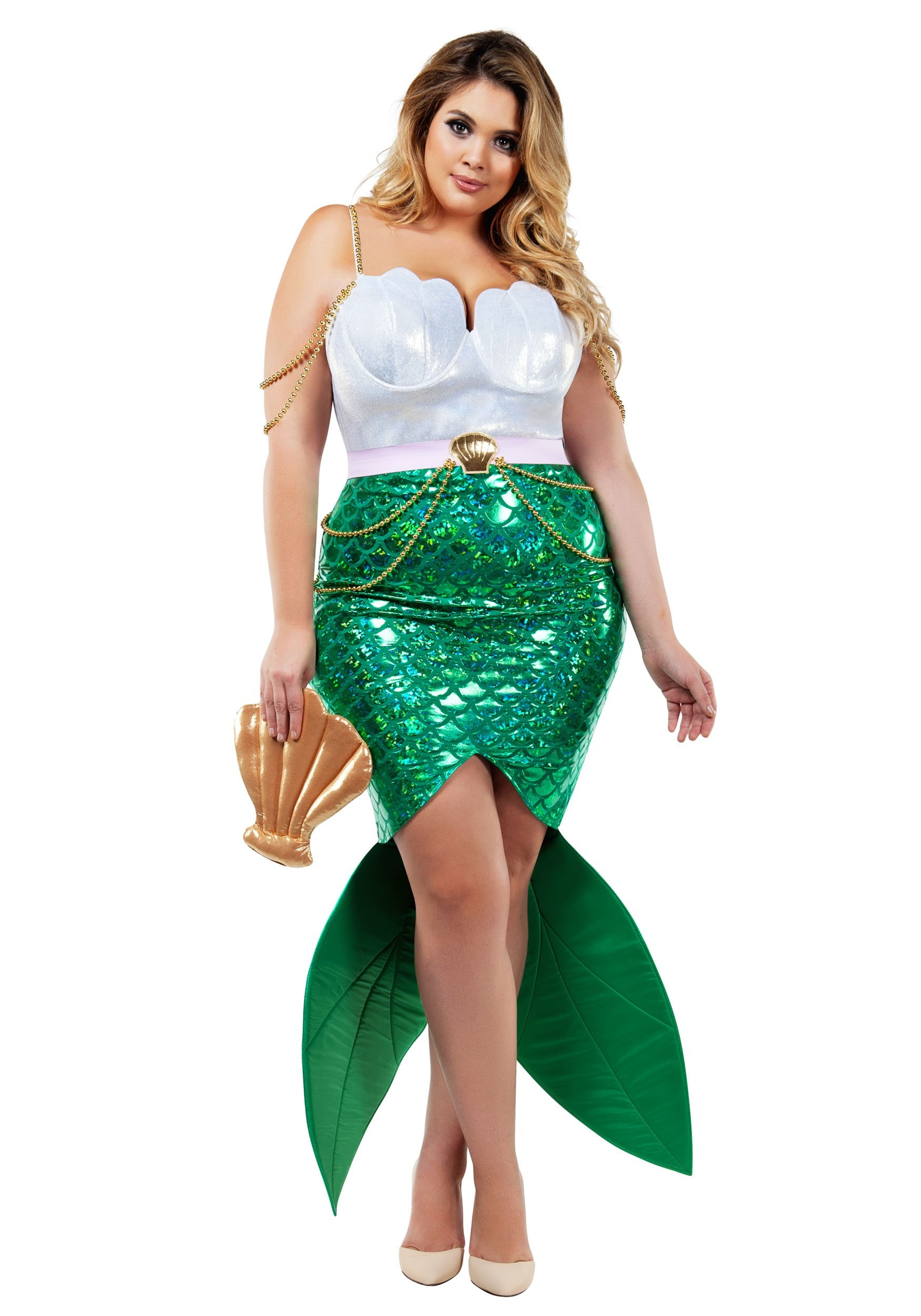 Adult Plus Size Costumes Luxury Women S Plus Size Alluring Sea Siren Mermaid Costume