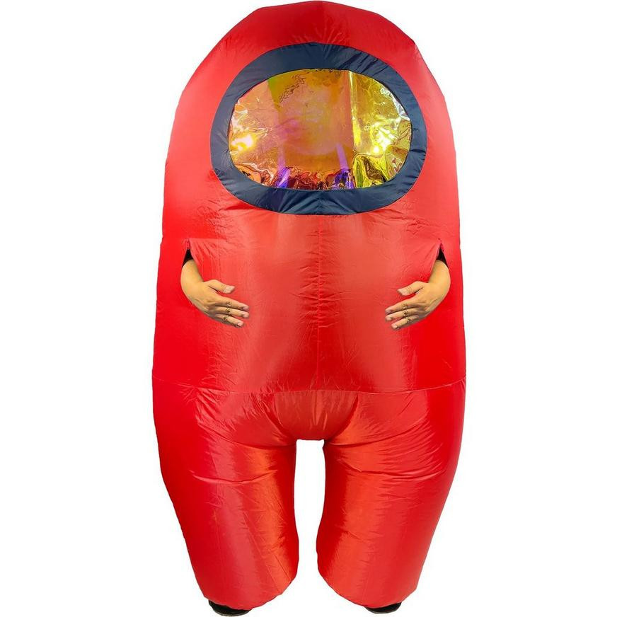 Among Us Blow Up Costume Awesome Adult Red Among Us Inflatable Costume