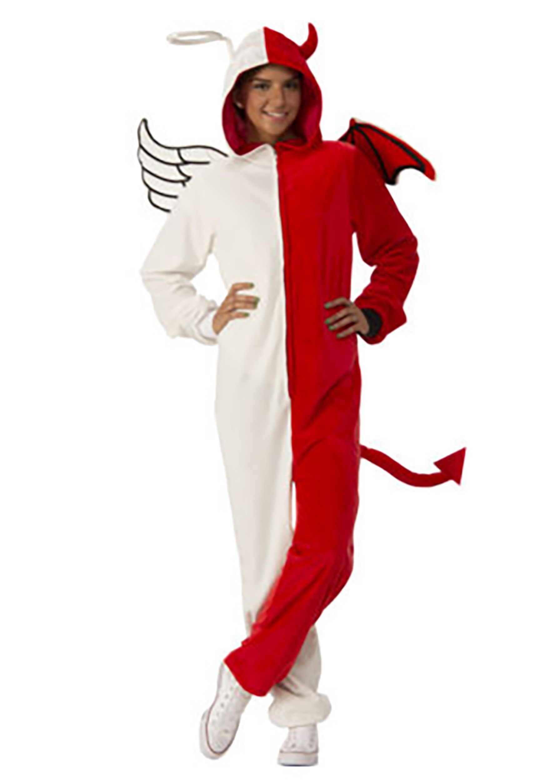 Angel Devil Costume Elegant Adult Angel Devil Jumpsuit Costume