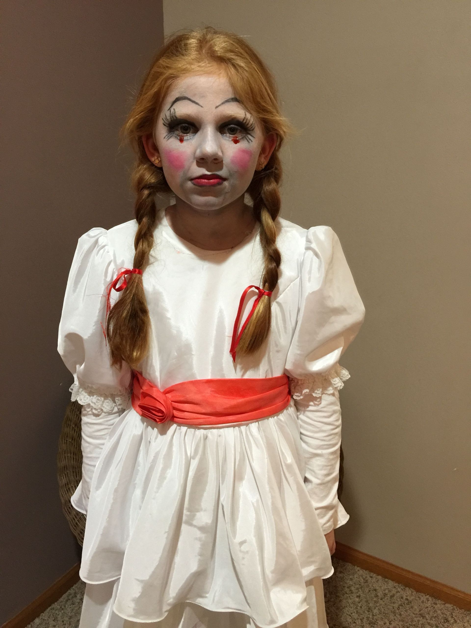 Annabelle Halloween Costume Luxury Annabelle Halloween Girl Costume Makeup Halloween Makeup Scary