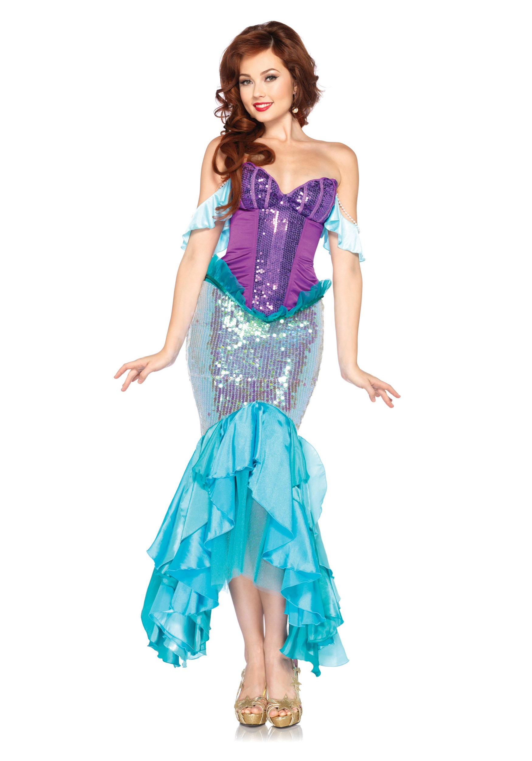 Ariel Halloween Costume New Women S Disney Deluxe Ariel Costume