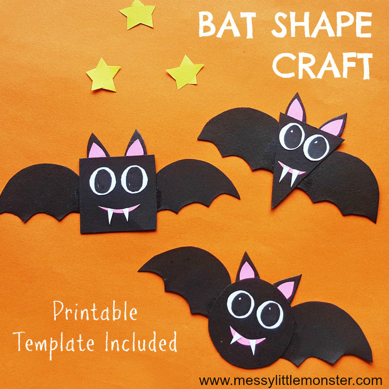 Bat Craft Preschool Elegant Bat Craft and Preschool Shapes Activity Bat Pattern Included Messy