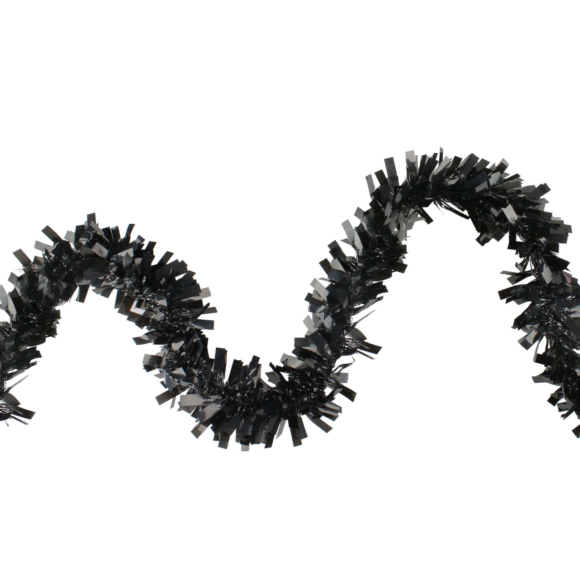 Black Halloween Garland Inspirational Wide Cut Black Halloween Tinsel Garland 50 Feet Unlit Walmart