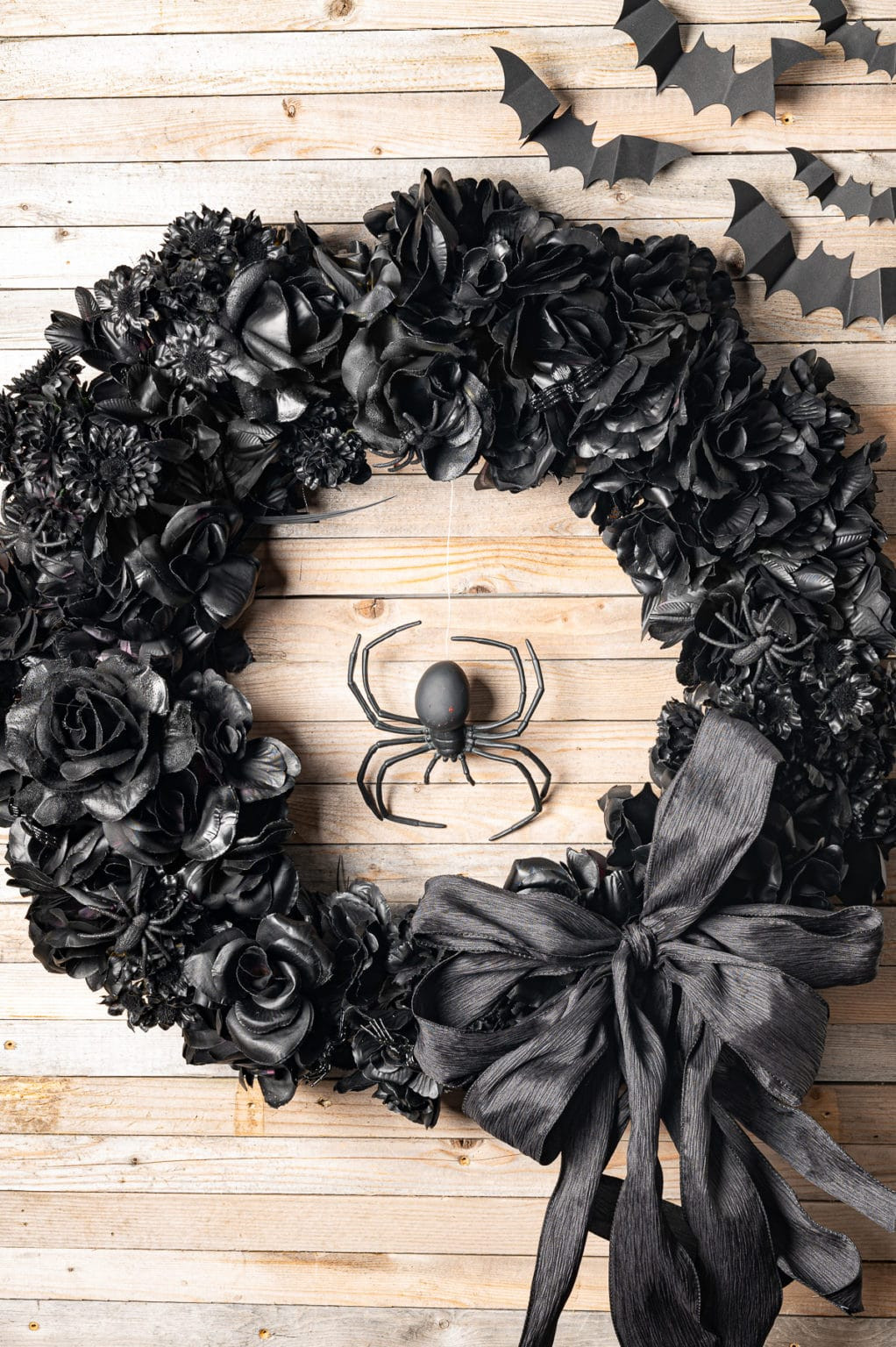 Black Halloween Wreath Beautiful All Black Halloween Wreath A Cheap and Easy Diy Halloween Project