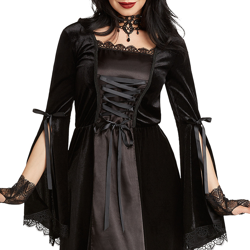 Black Witch Dress New Adult Black Renaissance Witch Dress