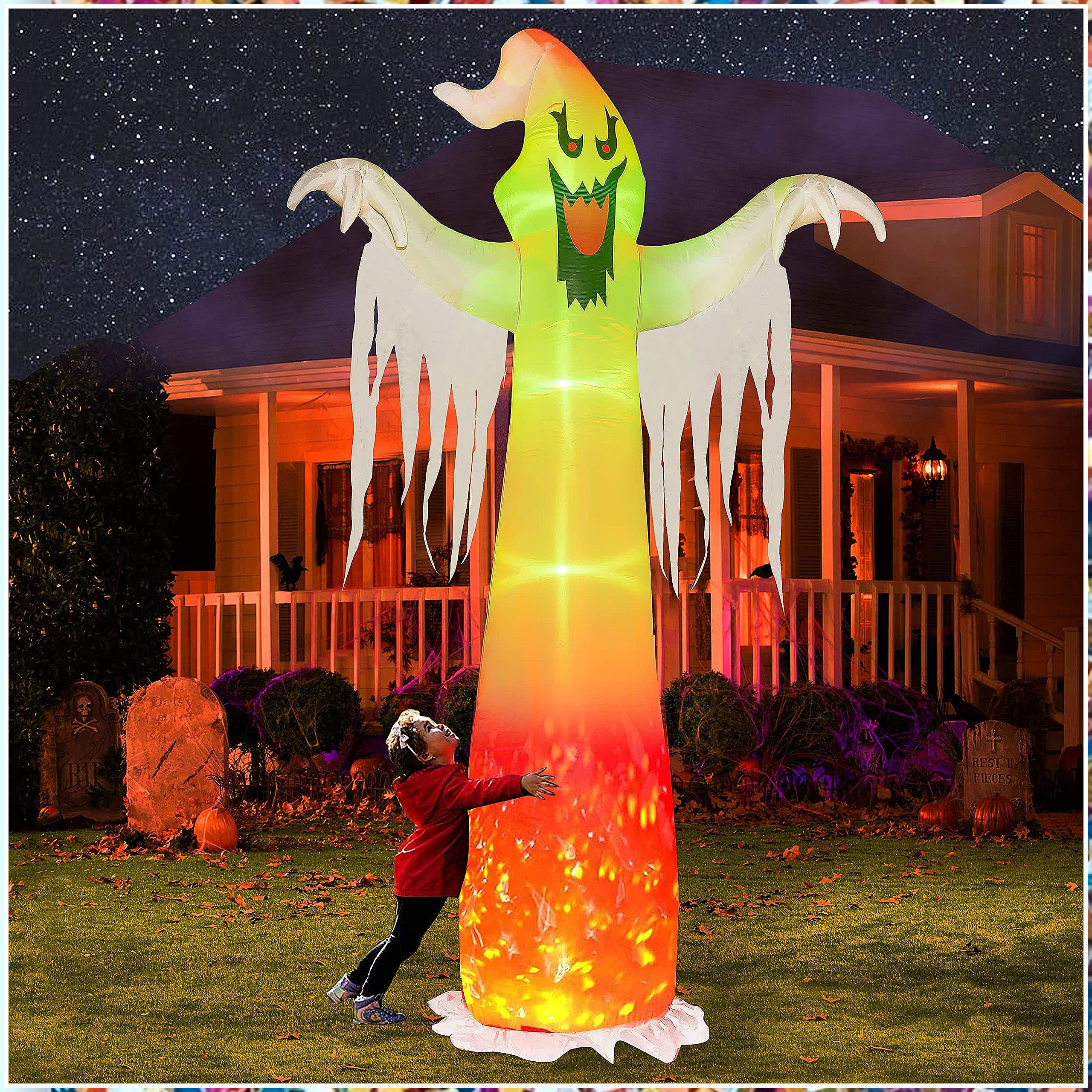 Blow Up Halloween Yard Decor Inspirational Hourleey 9 Ft Halloween Inflatables Outdoor Halloween Blow Up Yard