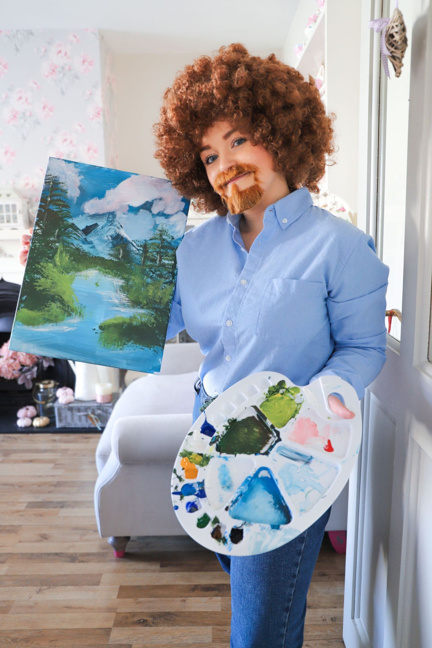 Bob Ross Halloween Costume Elegant Diy Bob Ross Halloween Costume Dainty Dress Diaries