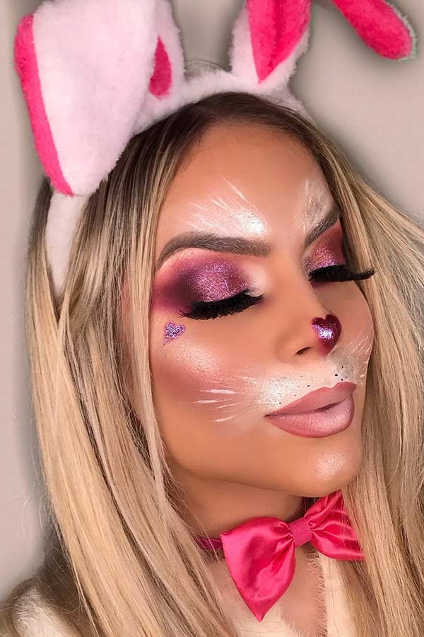 Bunny Halloween Makeup New 23 Bunny Makeup Ideas for Halloween Stayglam