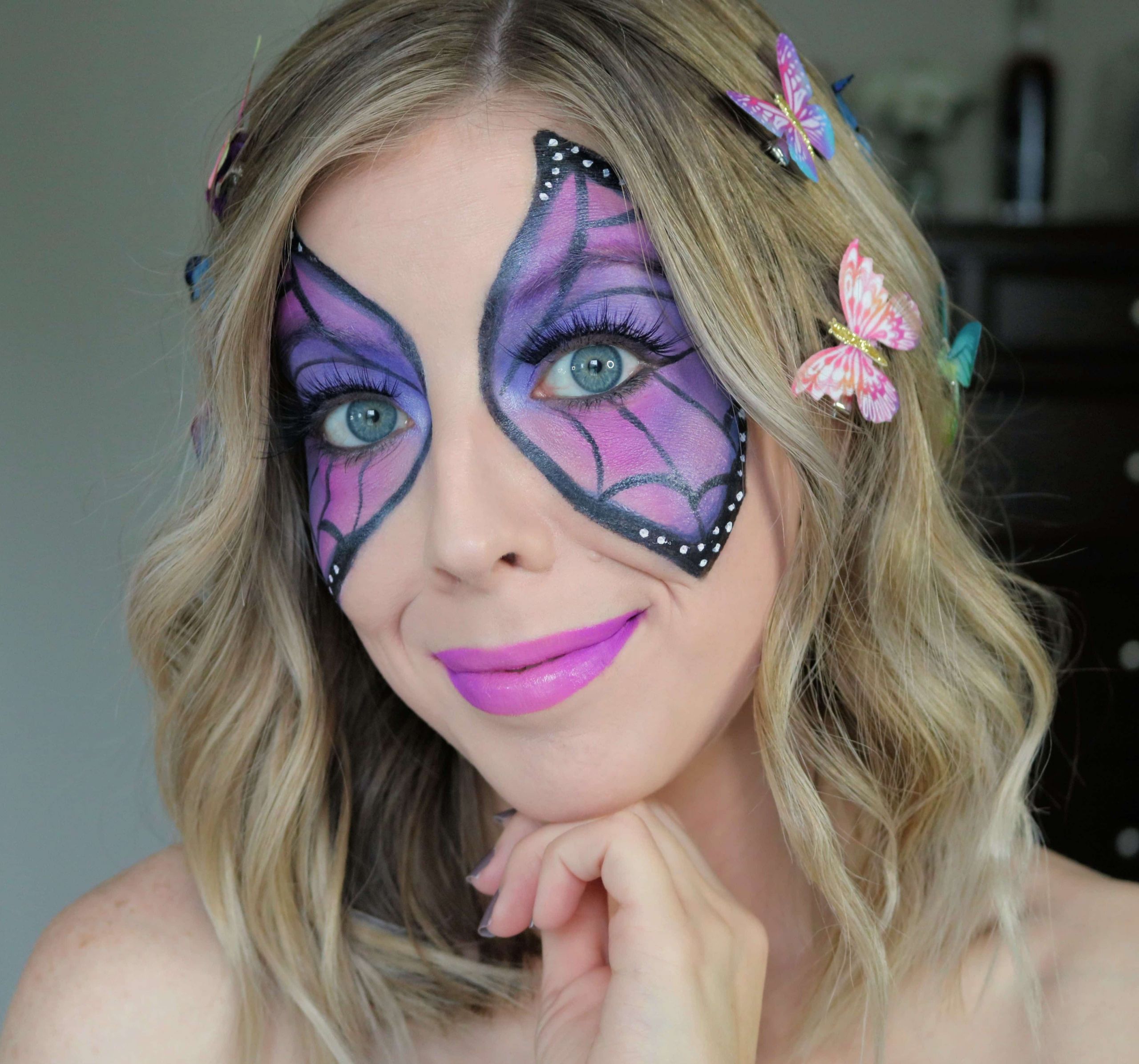 Butterfly Costume Makeup Lovely Colorful butterfly Makeup Halloween Tutorial Kindly Unspoken