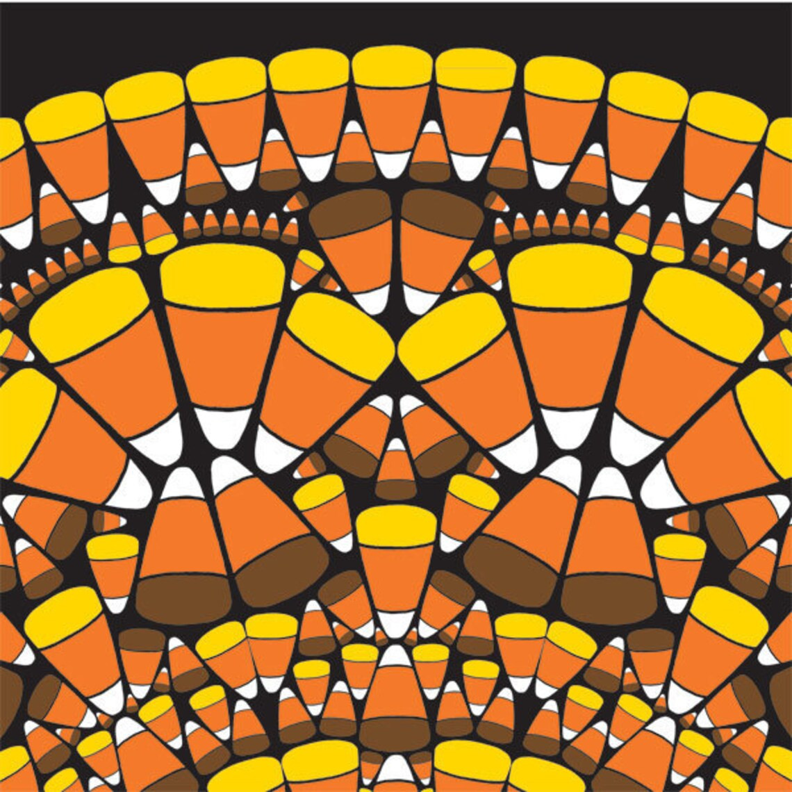 Candy Corn Art Beautiful Candy Corn Art Kaleidoscope Print Halloween Art Print Candy Artwork