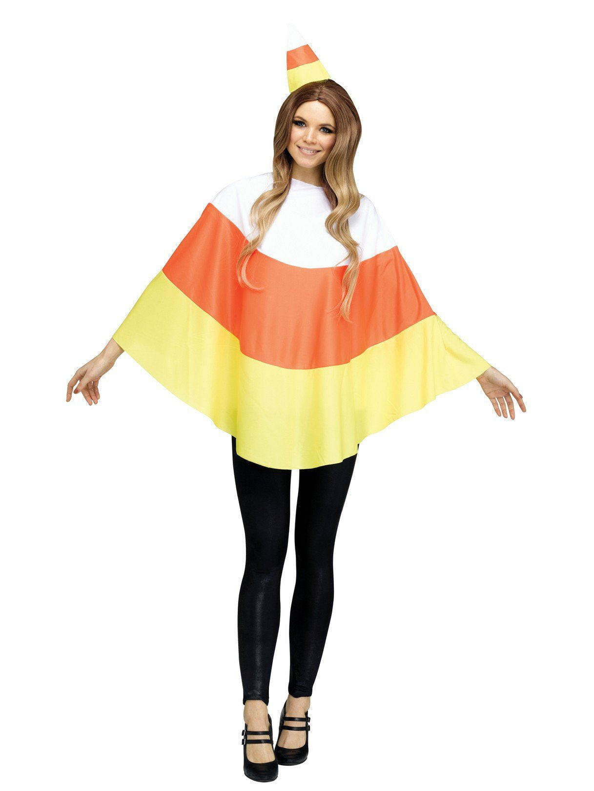 Candy Corn Costume Awesome Adult Candy Corn Poncho Costume Walmart