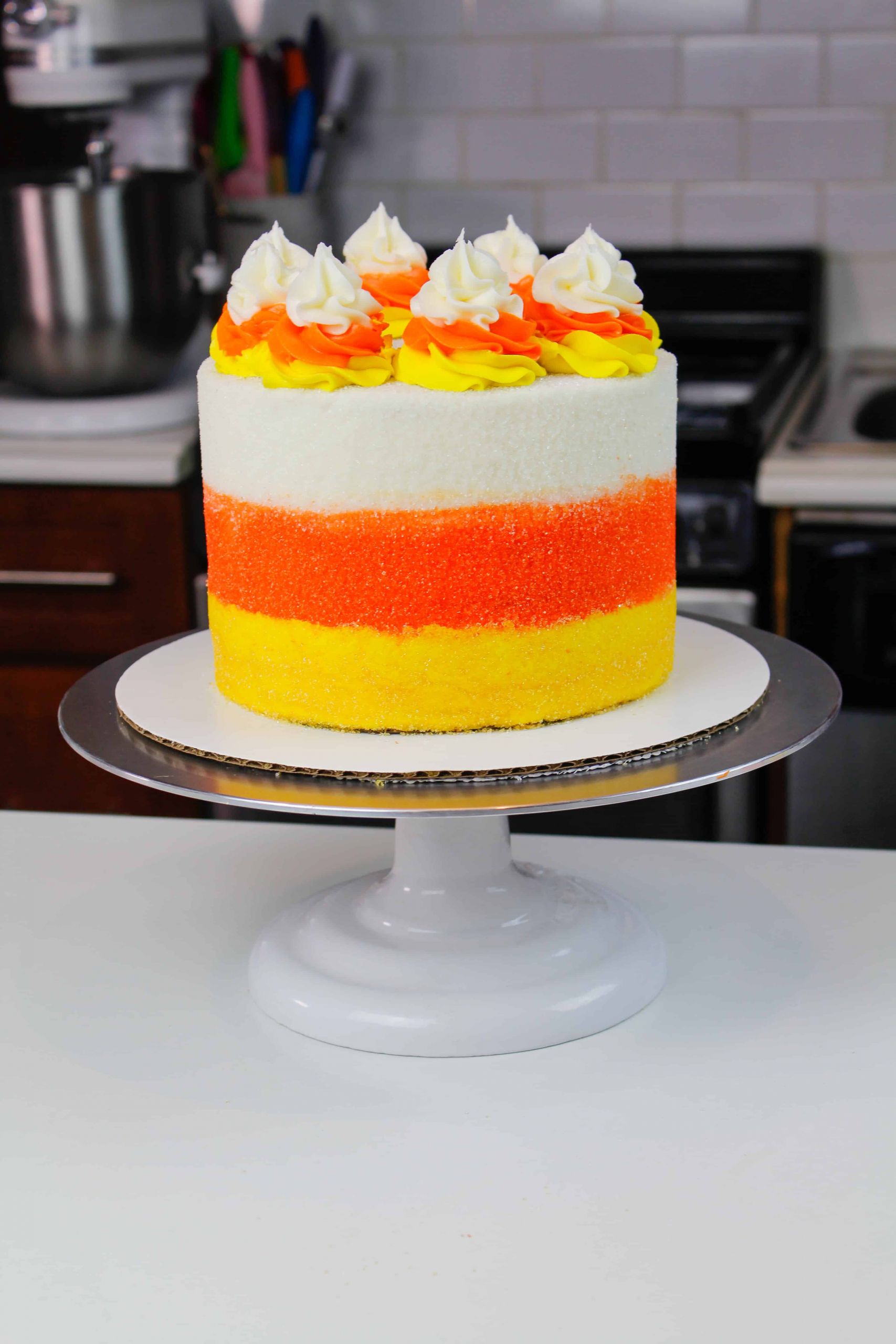 Candy Corn Dessert Elegant Candy Corn Cake Fluffy Vanilla Cake W Marshmallow Frosting