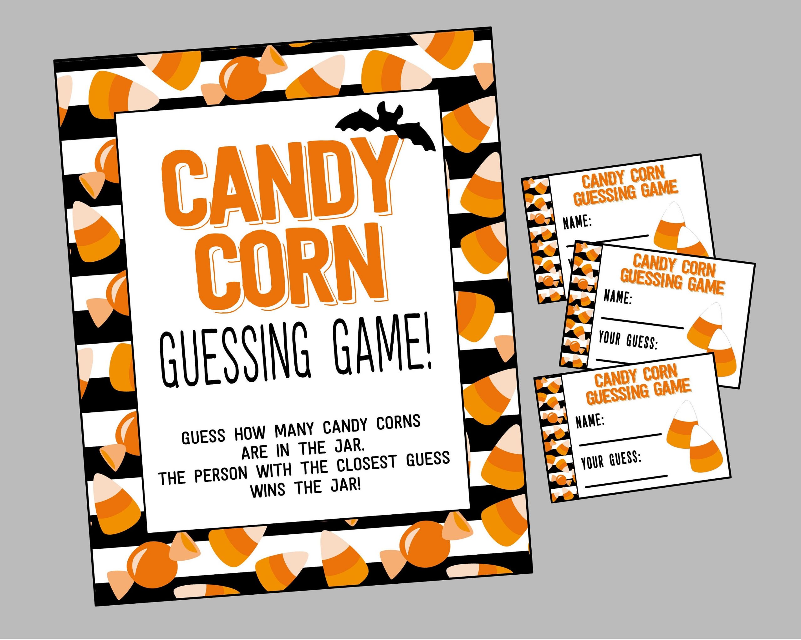 Candy Corn Game Awesome Candy Corn Guessing Game Printable Guess How Many Candy Corns