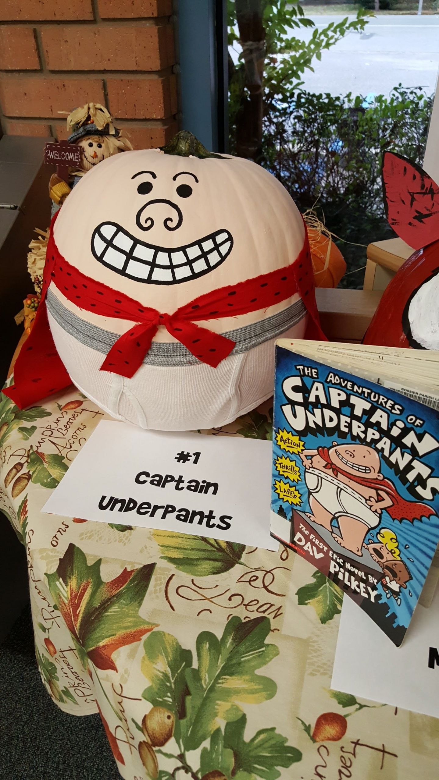 Captain Underpants Pumpkin Unique Captain Underpants themed Pumpkin