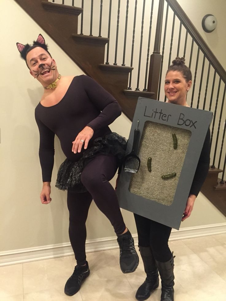 Cat Costume Couple Lovely Cat and Litter Box Couples Costume