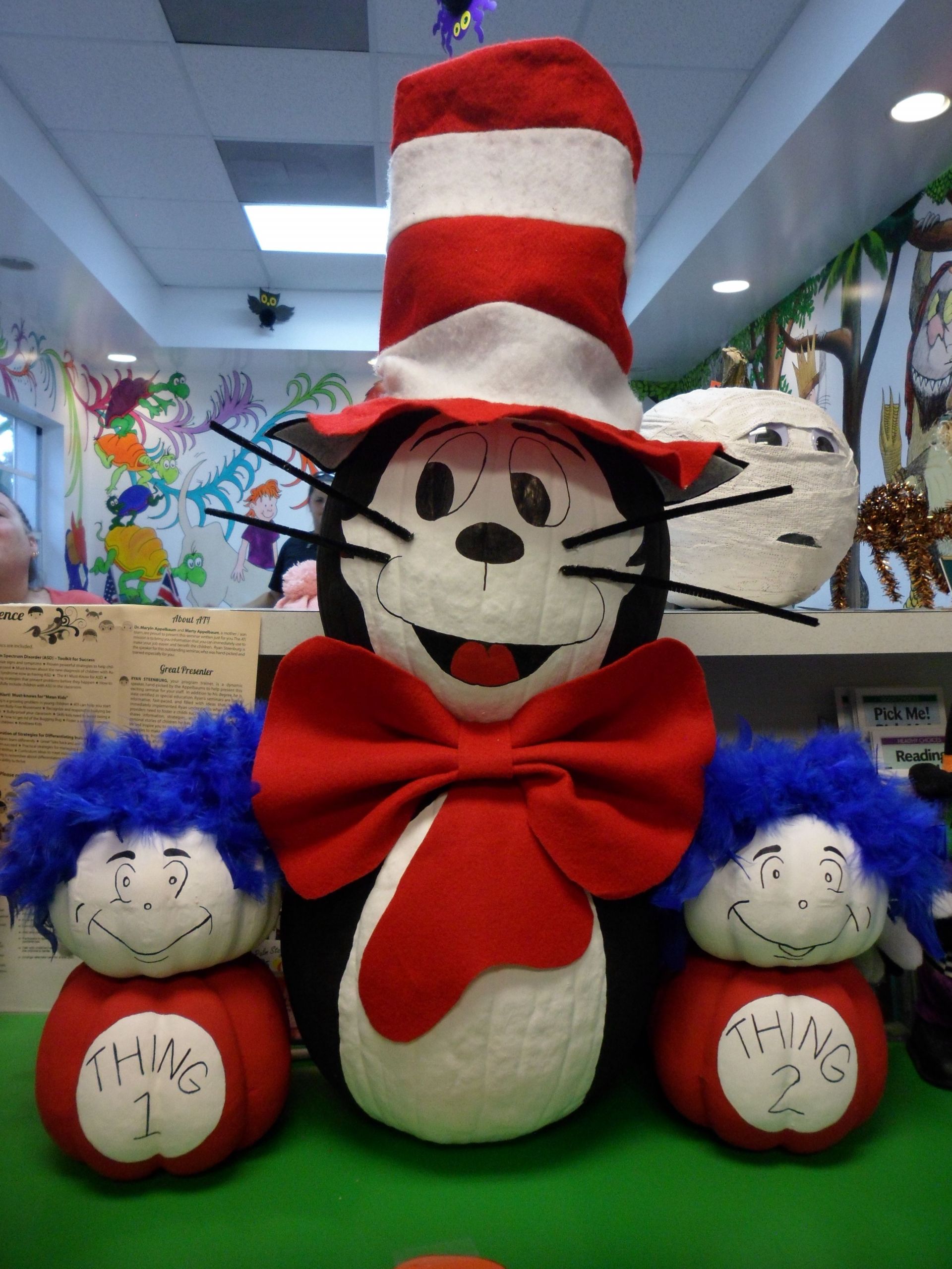 Cat In the Hat Pumpkins Lovely Cat In the Hat Thing 1 &amp; Thing 2 Pumpkin Decorating