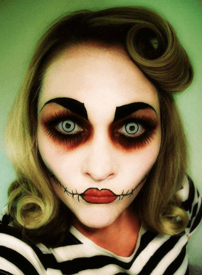 Creepy Face Makeup Lovely 22 Creepy Makeup Looks to Try This Halloween