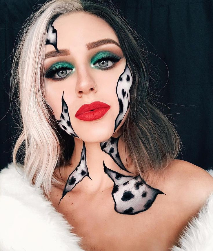 Cruella Deville Makeup Looks Awesome Cruella Deville Halloween Makeup On Stylevore