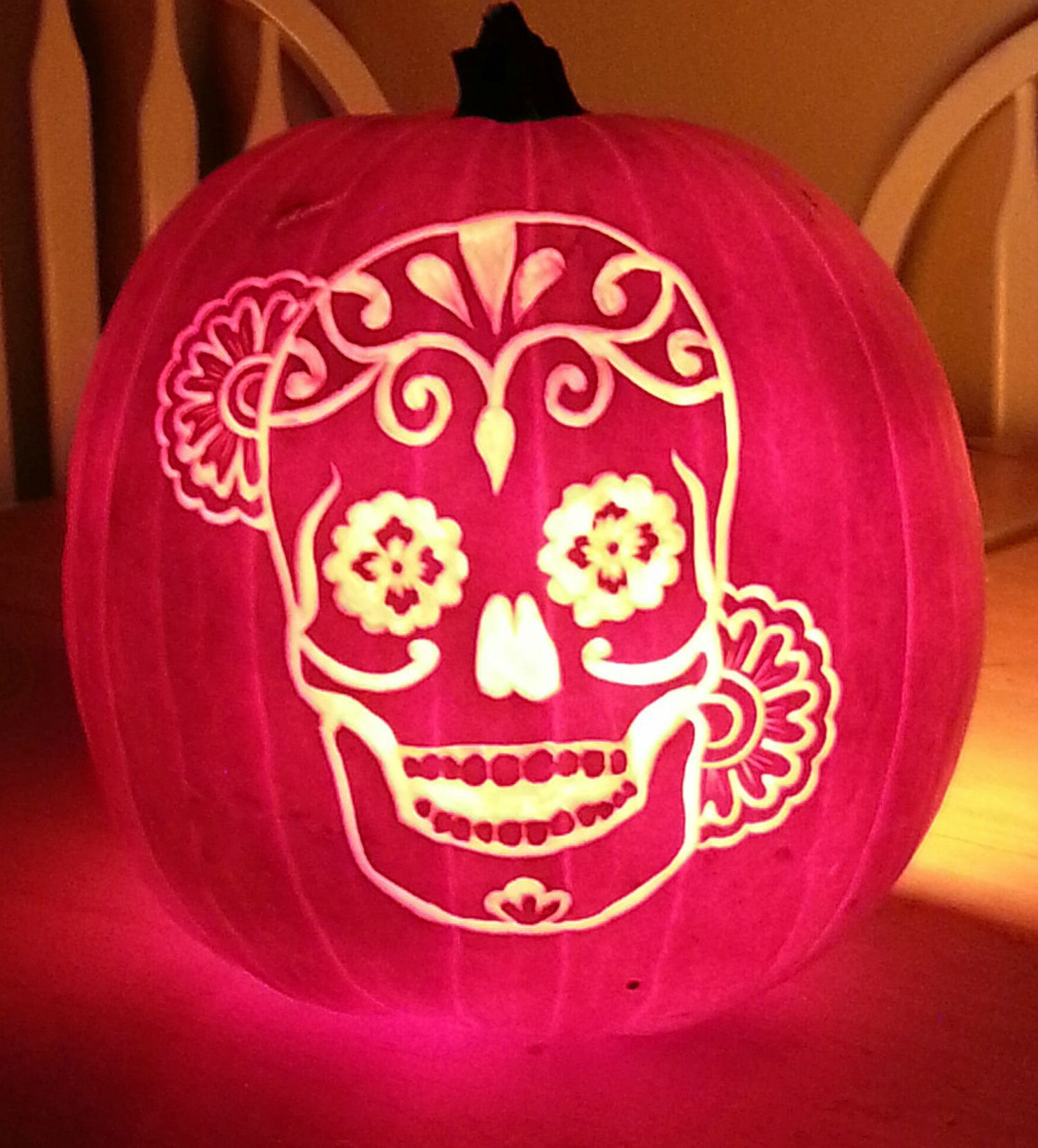 Dia De Los Muertos Pumpkin Carving Beautiful I Just Finished Carving My Dia De Los Muertos Calavera Pumpkin What