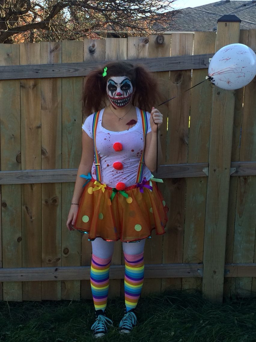 Diy Creepy Clown Costume Luxury Halloween Homemade Clown Costume Creepy Makeup