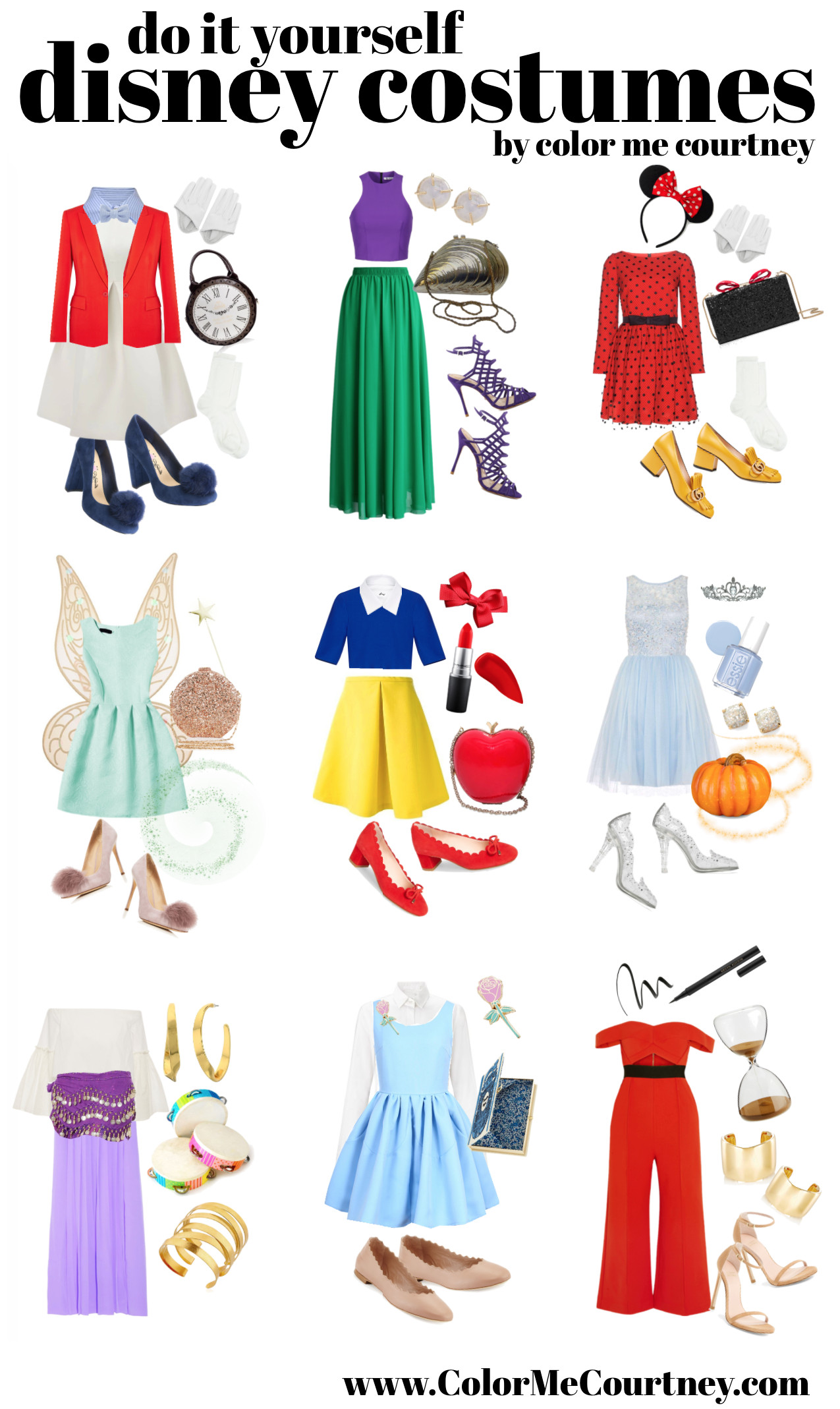 Diy Disney Outfits Elegant Color Me Courtney Diy Disney Easy Halloween Costumes