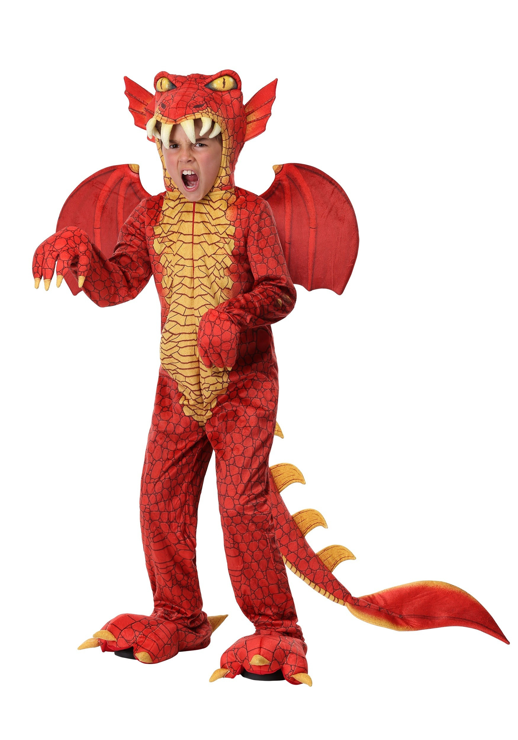 Dragon Halloween Costume Luxury Child Deluxe Red Dragon Costume