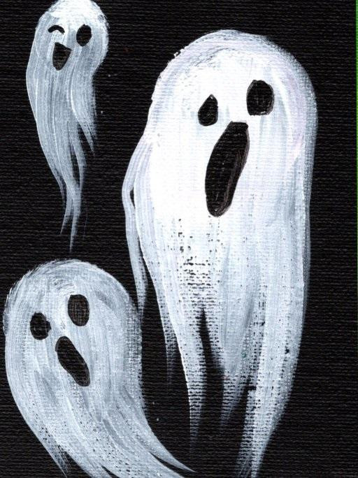 Easy Ghost Painting Luxury How to Paint the Easiest Ghosts Halloween Painting Step by Step Day 5