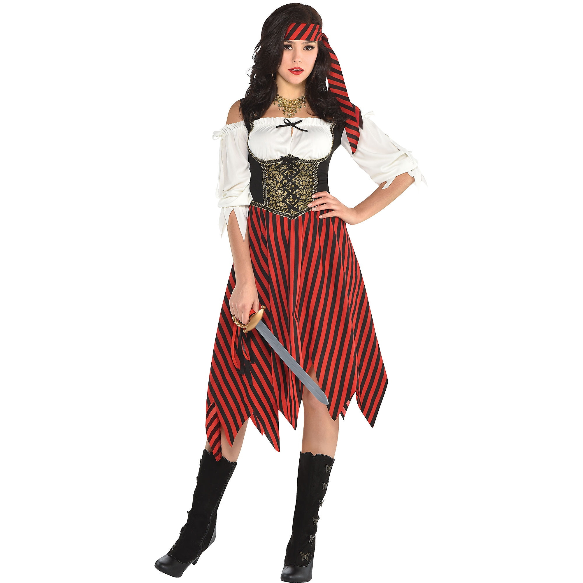 Female Pirate Outfit Luxury Beauty Pirate Halloween Costume for Women Standard Includes