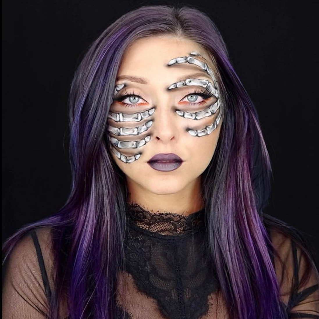 Female Skeleton Makeup Lovely 30 Creative Skeleton Makeup Ideas for Halloween the Glossychic