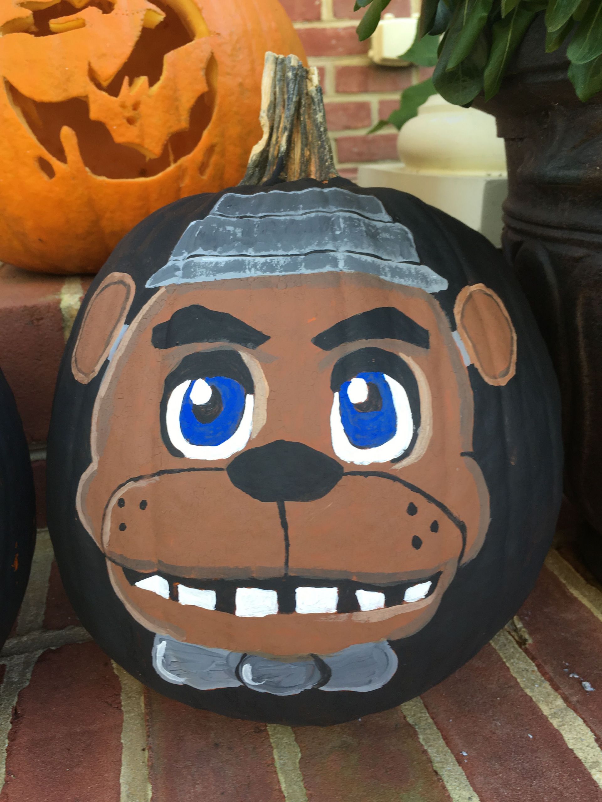 Five Nights at Freddy&amp;#039;s Pumpkin Inspirational Freddy Fazebear No Carve Pumpkin Five Nights at Freddy S Fnaf Freddy