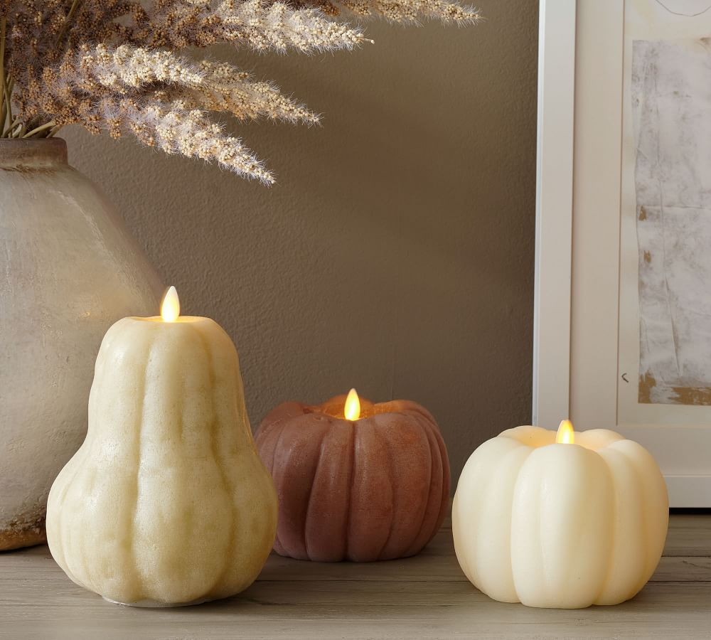 Flameless Pumpkin Candles Fresh Premium Flickering Flameless Wax Pumpkin Candle