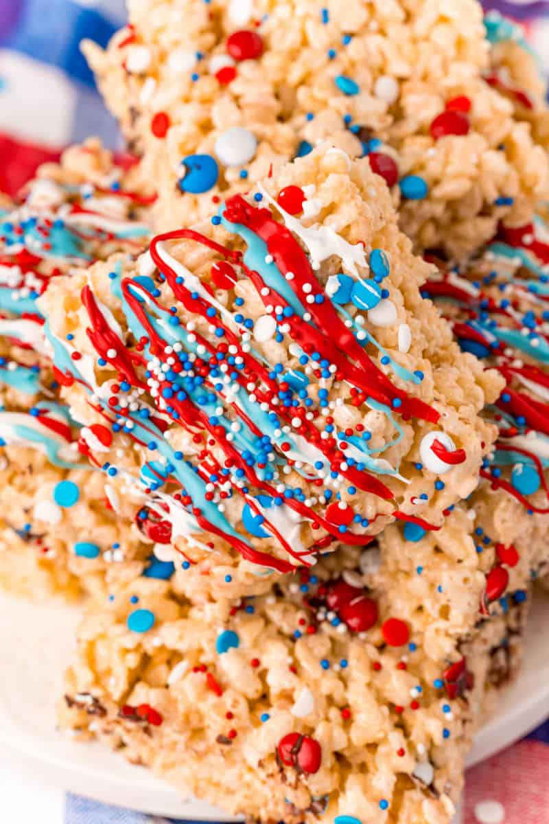 Fourth Of July Rice Krispie Treats Inspirational 4th Of July Rice Krispie Treats • Bread Booze Bacon