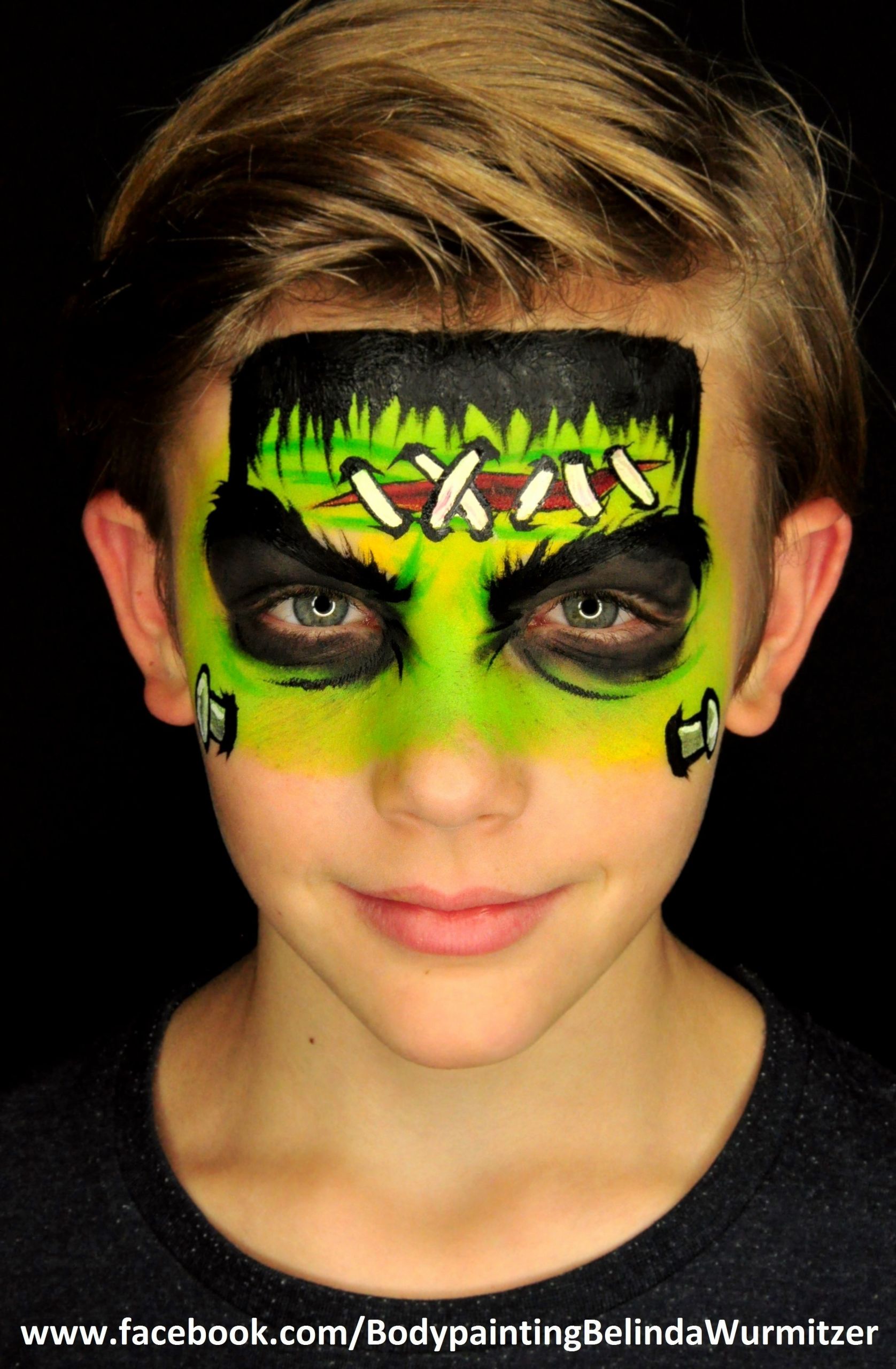 Frankenstein Face Painting Awesome Frankenstein Artist Belinda Wurmitzer