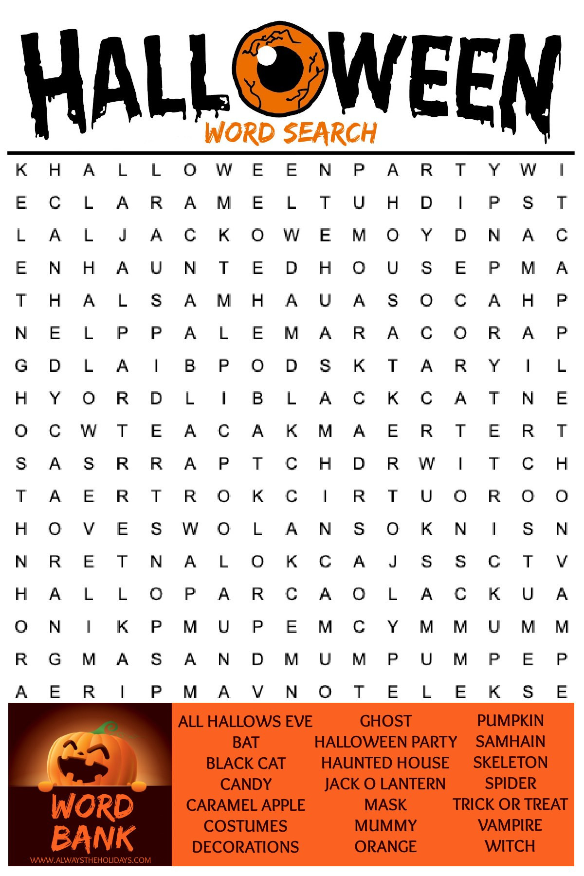 Free Halloween Word Search Fresh Free Halloween Word Search Printable with Answer Key Included