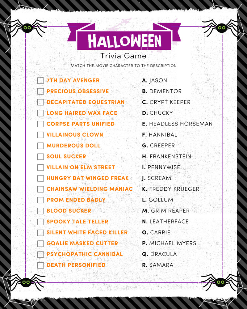 Fun Halloween Trivia Awesome Halloween Trivia Print Lil Luna