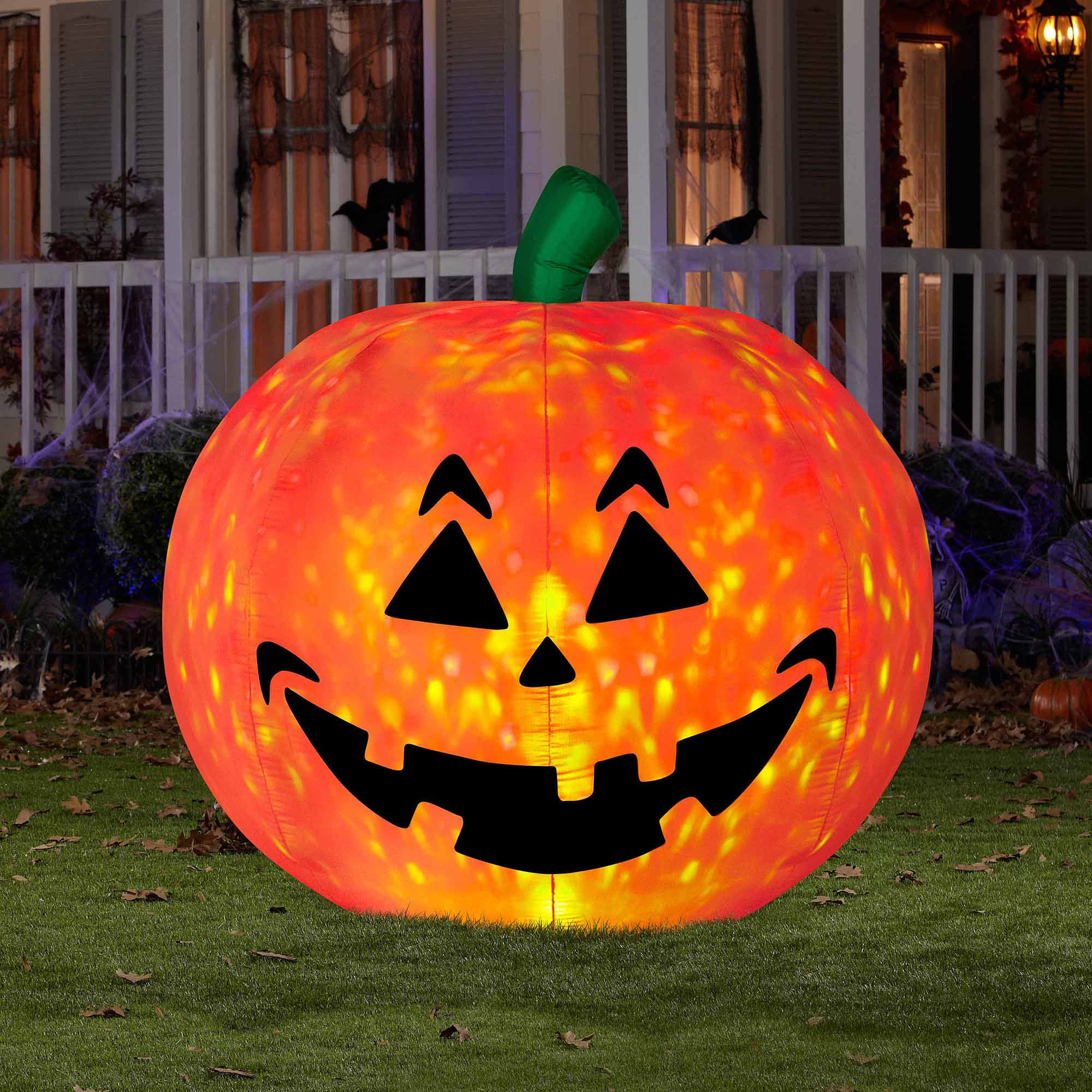 Giant Pumpkin Decoration Fresh 5 Ft Airblown Inflatables Projection Fire and Ice Pumpkin