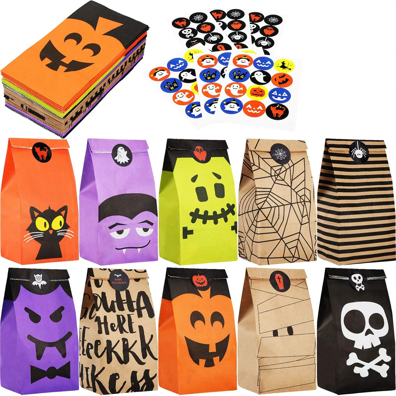 Gift Bag Halloween Inspirational Amazon Outus 60 Pieces Halloween Paper Gift Bags Trick or Treat