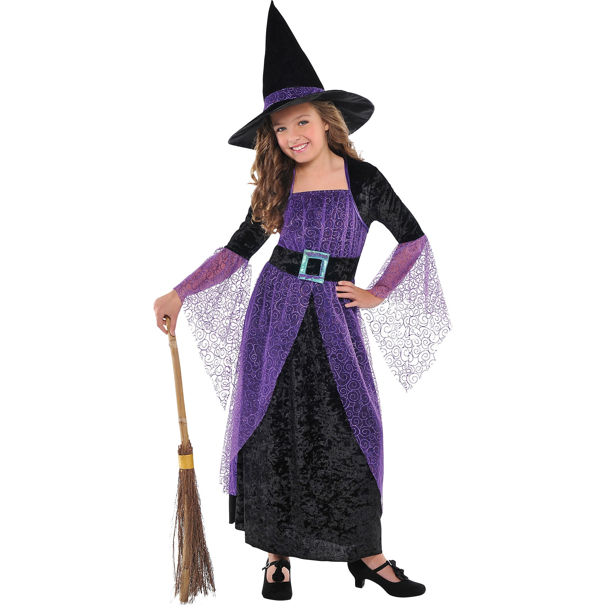 Girls Witch Costume New Pretty Potion Witch Girls Child sorcerer Halloween Costume L Walmart