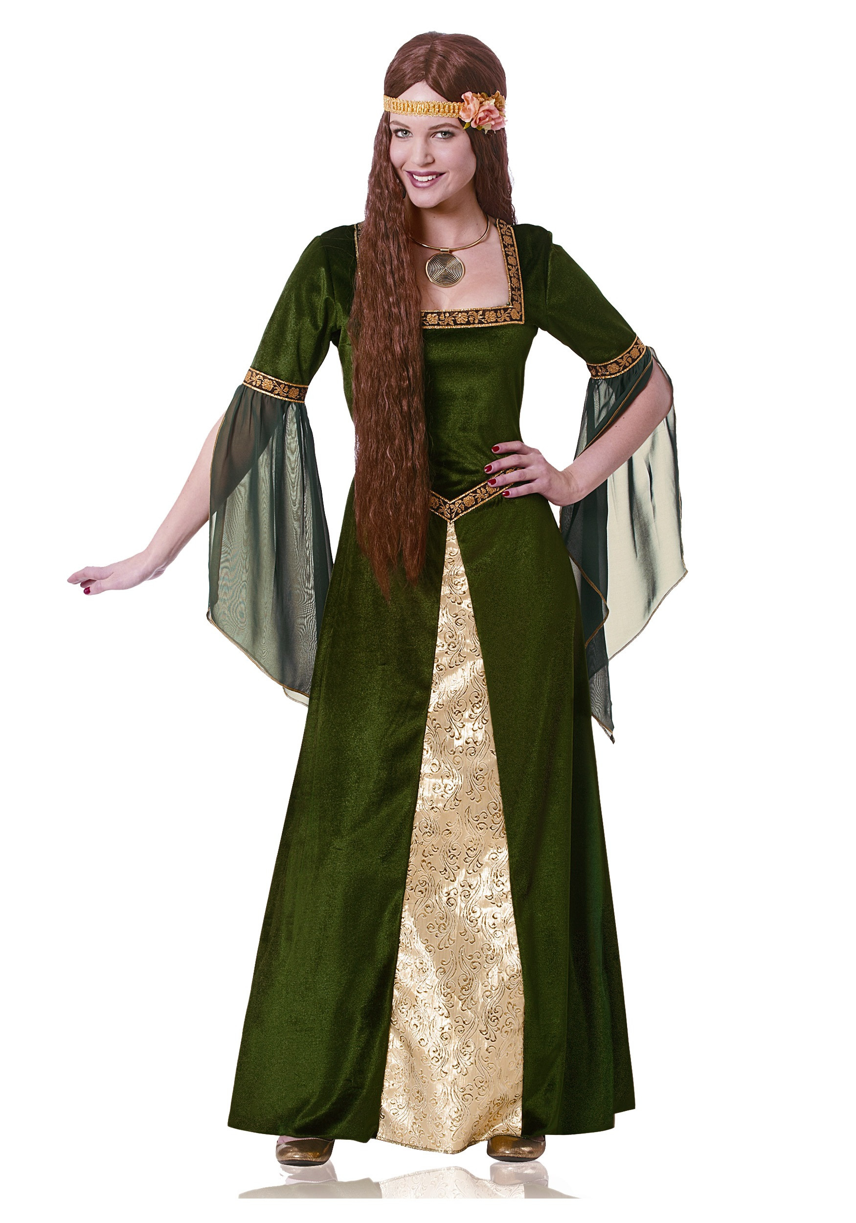 Green Dress Halloween Costume Unique Women S Green Renaissance Lady Costume