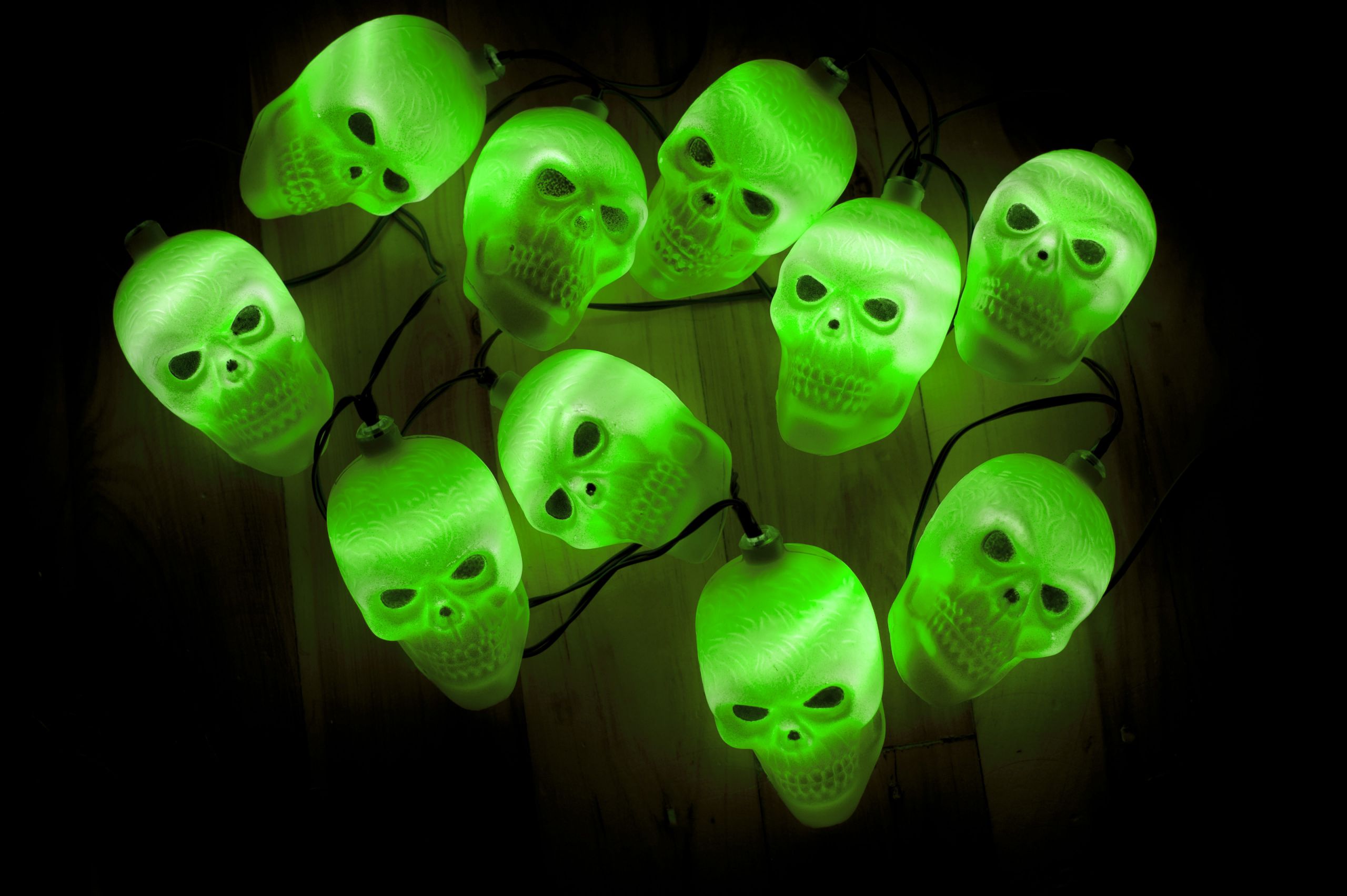 Green Light Halloween Awesome Image Of Cluster Of Glowing Green Halloween Lights