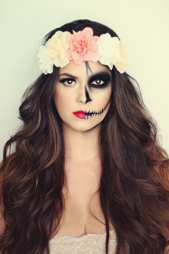 Half Face Skeleton Makeup Elegant Best 21 Half Face Halloween Makeup Ideas &amp; Tutorial