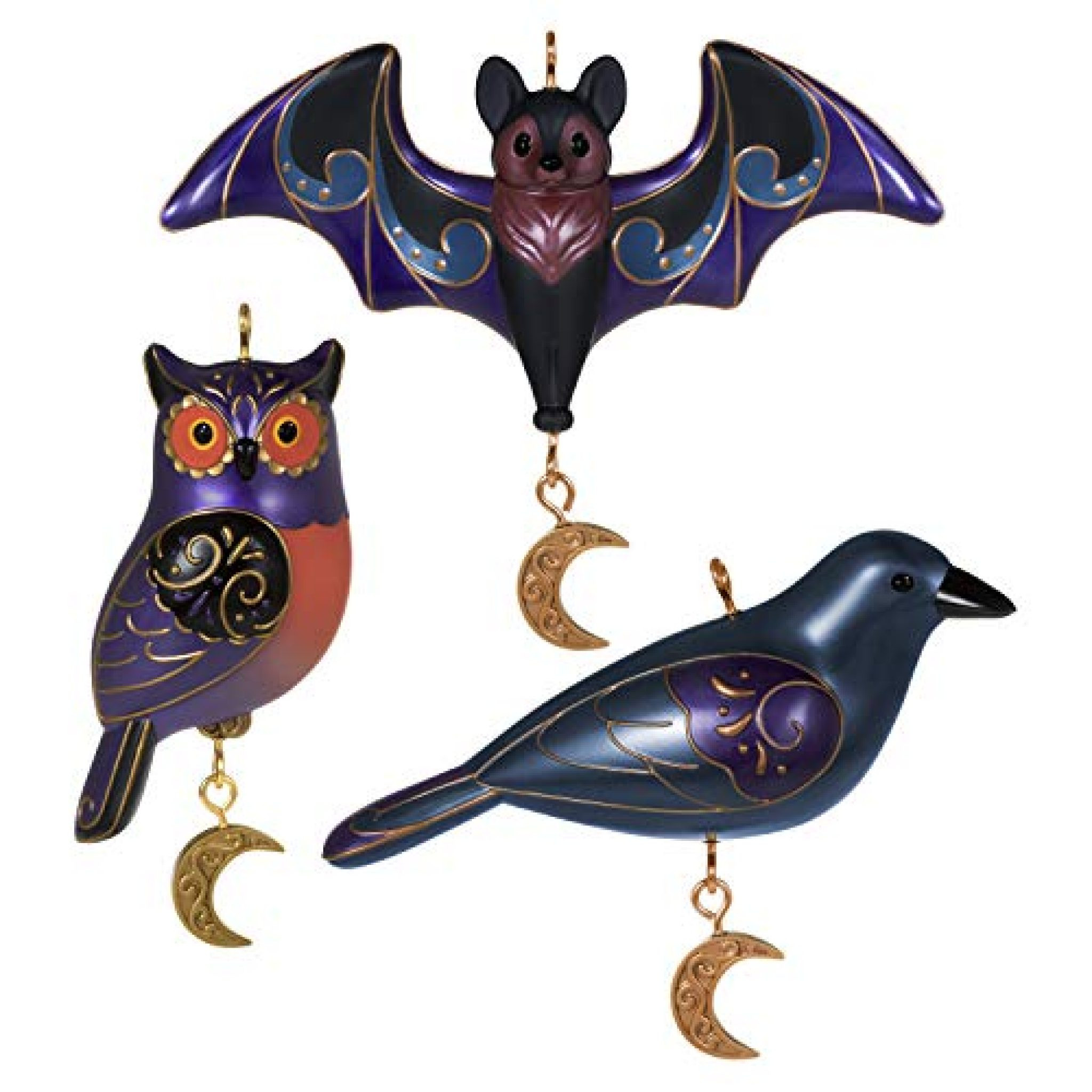 Hallmark Halloween ornaments Awesome Hallmark Halloween ornaments 2020 Spooky Birds and Bat Set Yinz Buy