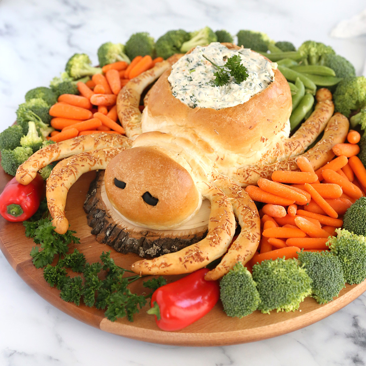 Halloween Appetizer Recipes New Spider Bread Dip Bowl Fun Halloween Appetizer Idea It S Always Autumn