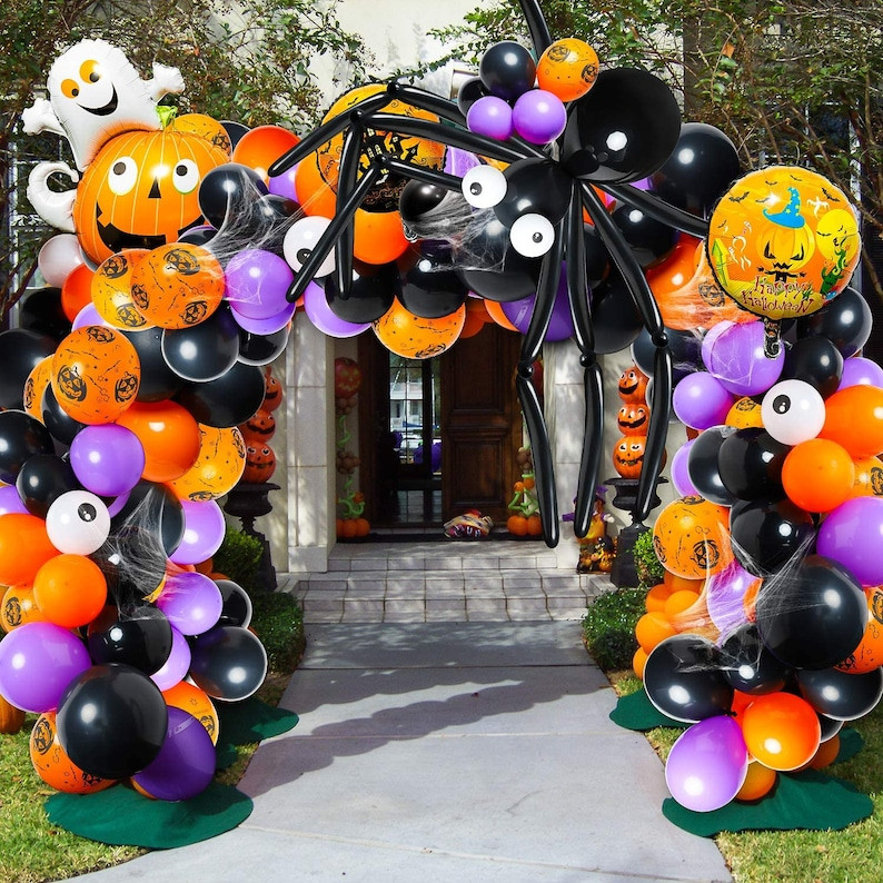 Halloween Balloon Arch New Halloween Balloon Arch Garland Kit Pumpkin Ghost Balloons